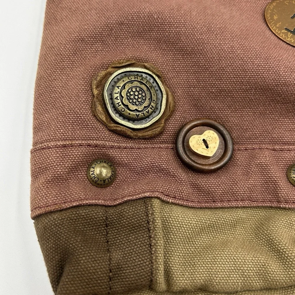 CHALA Patch Crossbody Shoulder Messenger Bag Handbag Purse Olive Khaki Plum EUC‎ - Picture 3 of 16